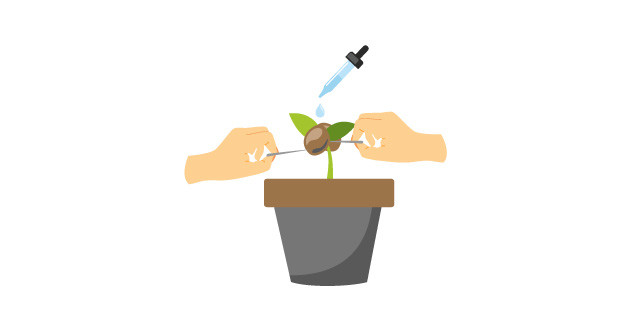 Смахнуть каску двумя иголками